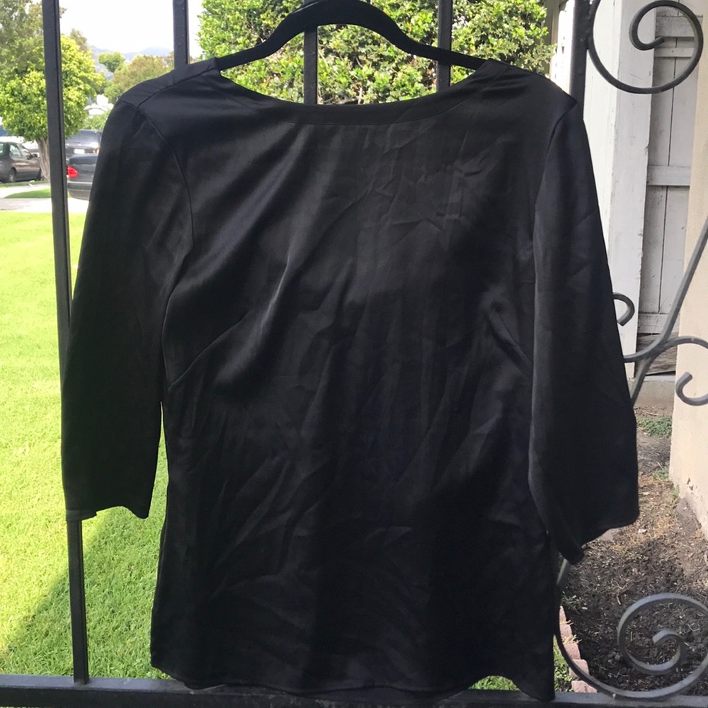 Banana Republic NWOT Scoopback Black Blouse